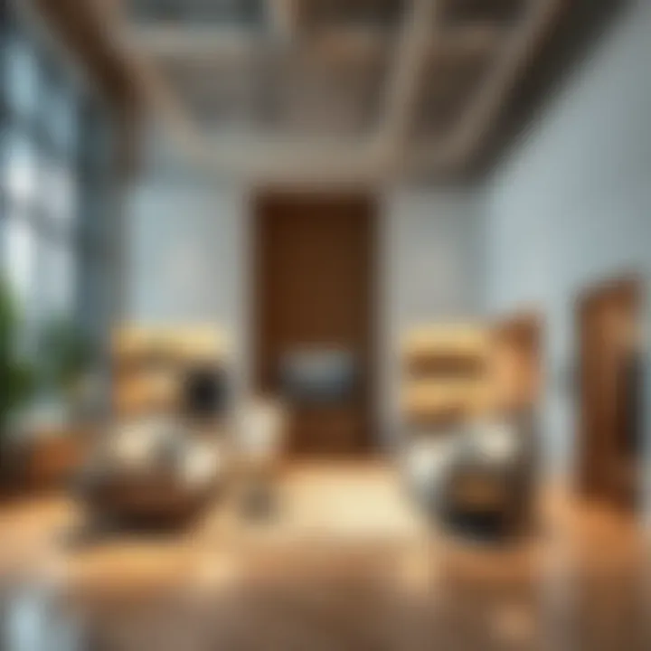 A chic concession furniture store showcasing modern designs