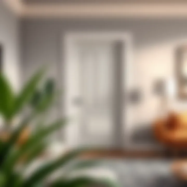 Blending Contemporary Style with Functionality Stylish prehung door installed in a contemporary setting