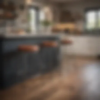 Stylish bar stools showcased in a cozy kitchen setting