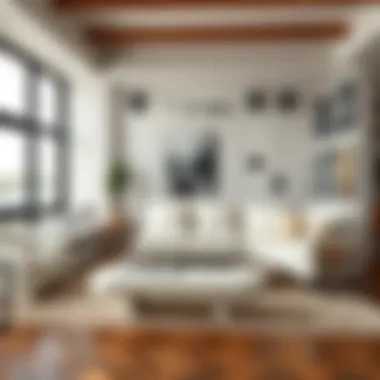 Elegant cream L-shape sofa in a modern living room setting