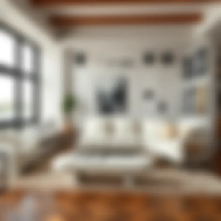 Elegant cream L-shape sofa in a modern living room setting