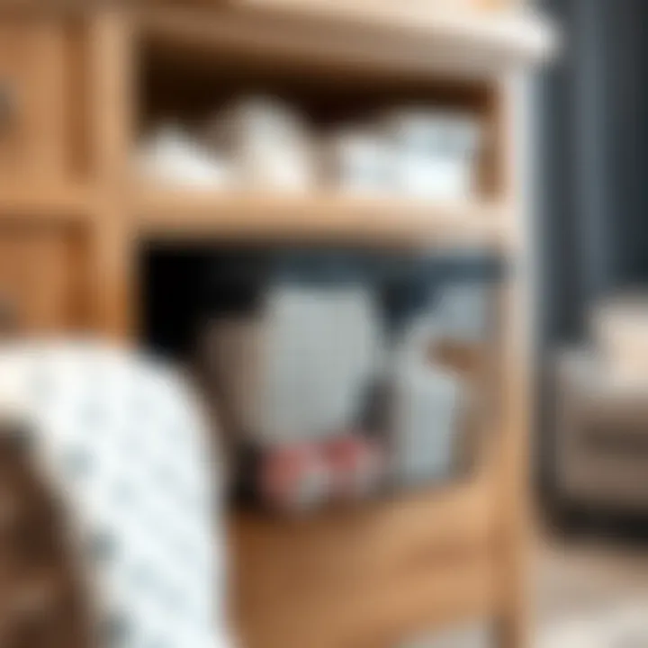 Diaper holder enhancing organization in a nursery dresser