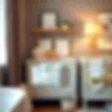 Stylish diaper holder integrated into nursery decor