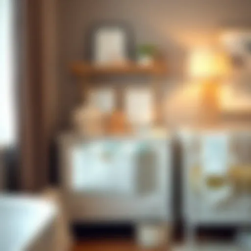 Stylish diaper holder integrated into nursery decor