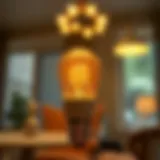 E12 LED bulb showcasing energy efficiency features