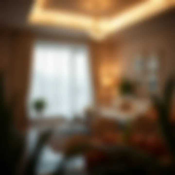 Aesthetic Appeal of LED Lighting in Interiors A well-lit room showcasing the aesthetic appeal of 100 watt LED lighting.