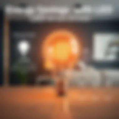 Energy Savings with LED Technology An infographic illustrating the energy savings from using 100 watt LED bulbs.