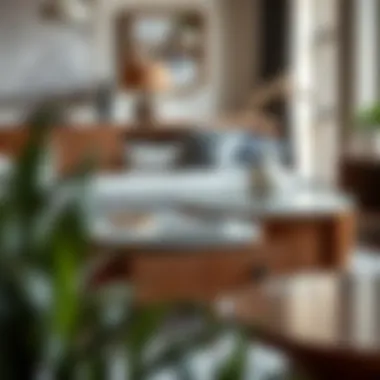 Diverse Materials for Side Tables Stylish materials used in crafting large side tables with drawers