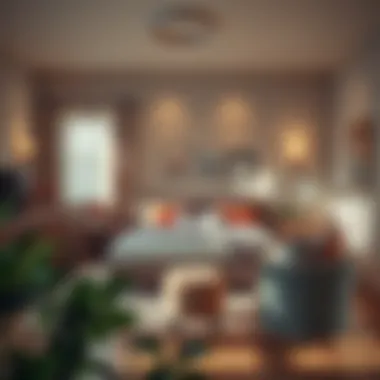 Cozy bedroom with elegant furniture arrangement