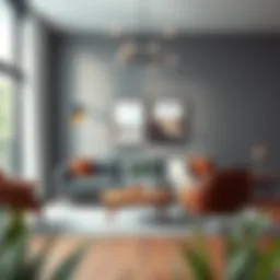 Stylish living room setup featuring modern furniture