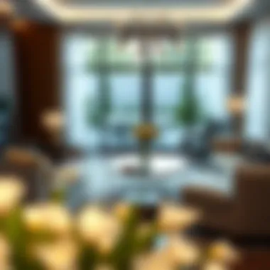 Elegant living room showcasing contemporary furniture