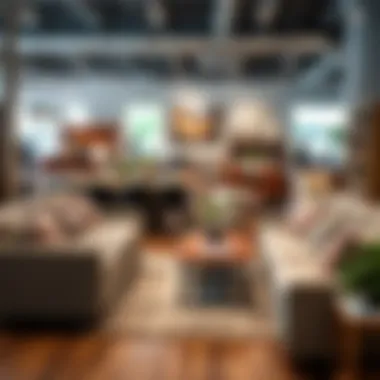 Showroom highlighting modern furniture trends