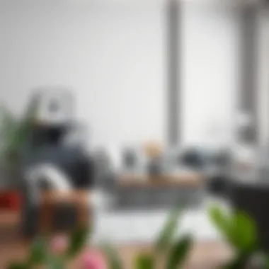 Stylish Gray Storage Solutions in a Modern Setting Elegant gray fabric storage cubes arranged in a stylish living room