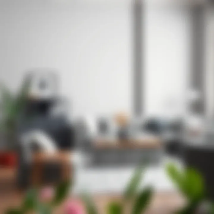 Stylish Gray Storage Solutions in a Modern Setting Elegant gray fabric storage cubes arranged in a stylish living room