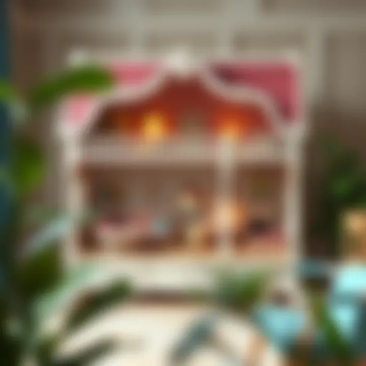 Elegant KidKraft dollhouse showcasing intricate design details