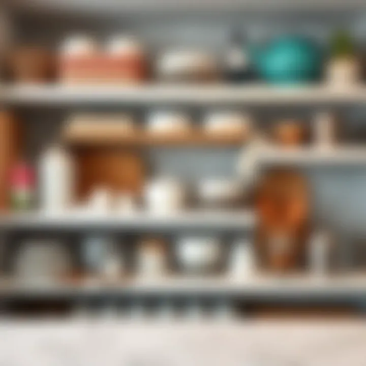 Diverse Materials for Shelf Liners Variety of materials used in kitchen shelf liners