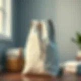 Stylish laundry bag with backpack straps made of durable fabric