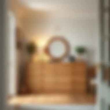 Functional Interior of a Light Oak Dresser Interior view highlighting the functionality of a light oak dresser