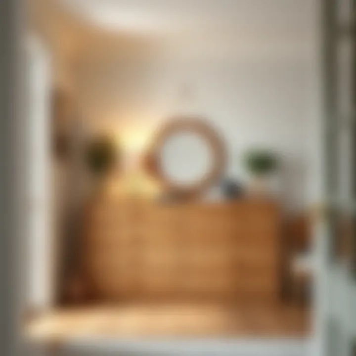 Functional Interior of a Light Oak Dresser Interior view highlighting the functionality of a light oak dresser