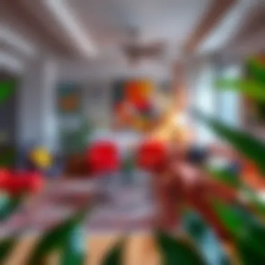 Eclectic Vibrant Living Room A vibrant eclectic living room filled with colorful furnishings and art