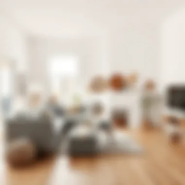 Scandinavian Inspired Living Room A Scandinavian-inspired living room featuring natural materials and light colors