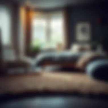 Textured rug adding warmth to a cozy bedroom