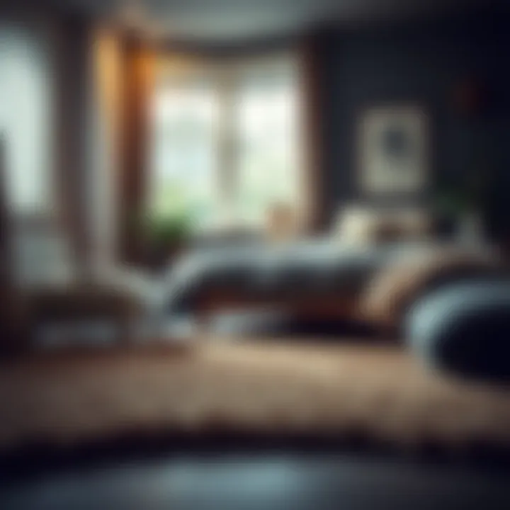 Textured rug adding warmth to a cozy bedroom