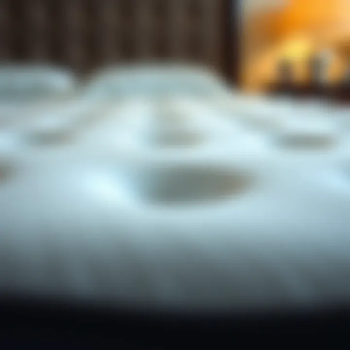 Close-up of mattress features and specifications