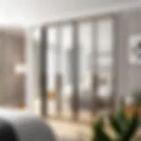 Elegant Design of Mirror Bifold Closet Doors Elegant mirror bifold closet door in modern interior