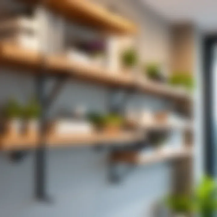 Innovative shelving solutions using modern brackets