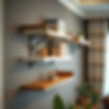 Installation process of shelf brackets in a home setting