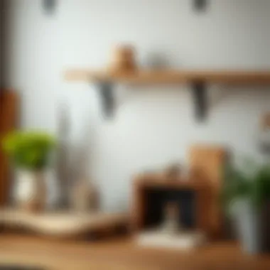 Variety of materials used for shelf brackets displayed