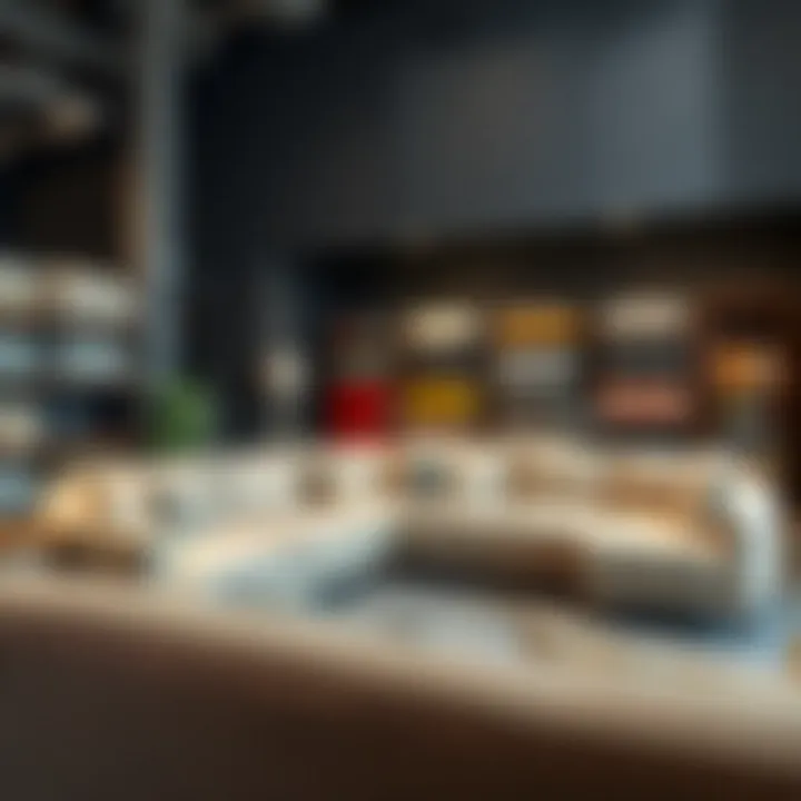 Elegant Display of Sectional Couch Fabric Materials Different fabric materials for sectional couches displayed elegantly