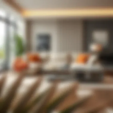 Stylish Sectional Couch in Modern Living Room A stylish sectional couch in a modern living room setting