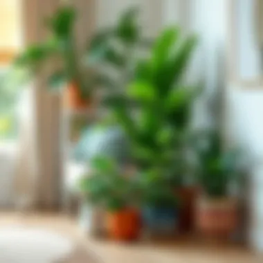 Stylish home decor featuring house plants