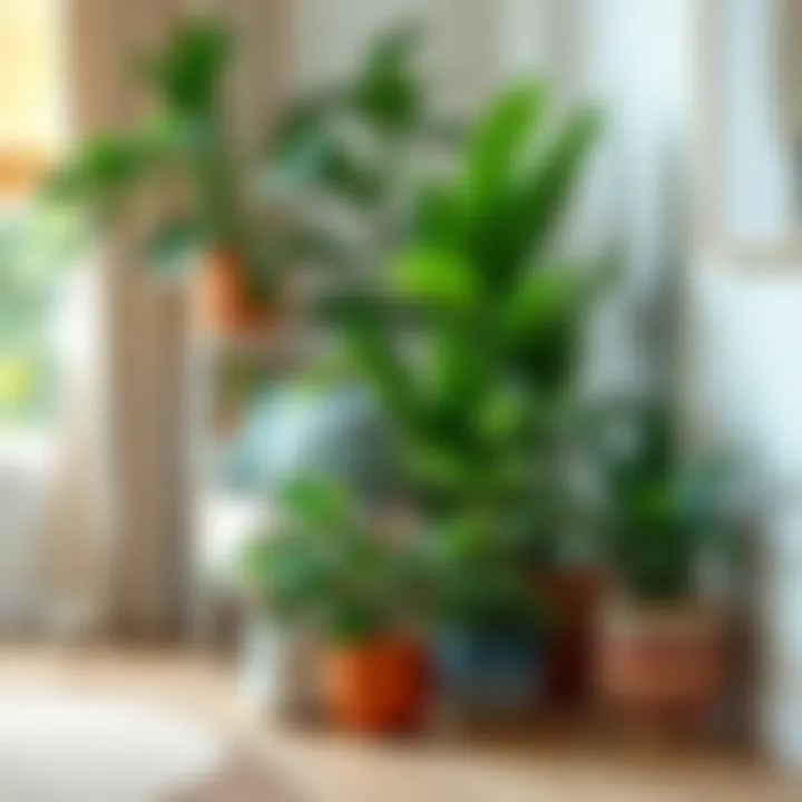 Stylish home decor featuring house plants