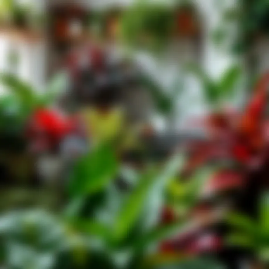 Vibrant assortment of indoor plants