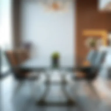 Modern Glass Dining Table Modern glass dining table with stylish chairs