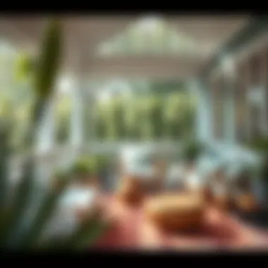 Stylish outdoor lounge seating area