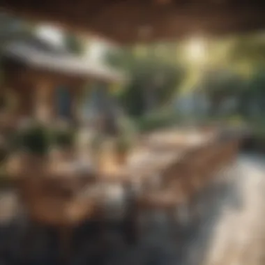 Luxurious outdoor dining experience set for a gathering