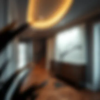 Creating Drama in Hallways with Art Dramatic oversized white wall piece in a bright, airy hallway