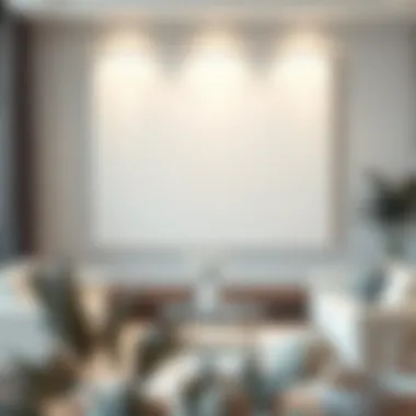 The Harmony of Minimalism and Art Stylish oversized white wall art paired with minimalist furniture