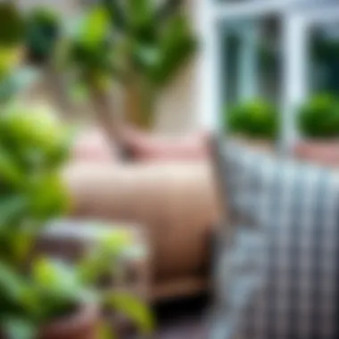 Close-up of sustainable materials used in outdoor furniture.