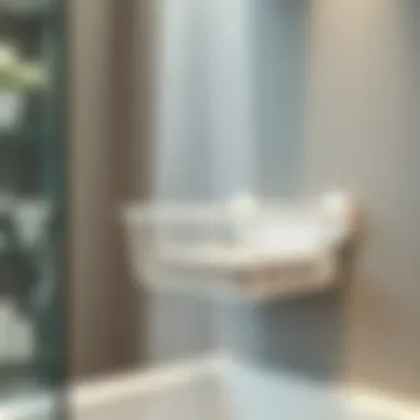 Elegant Suction Shower Basket in Use Suction shower basket in a modern bathroom setting