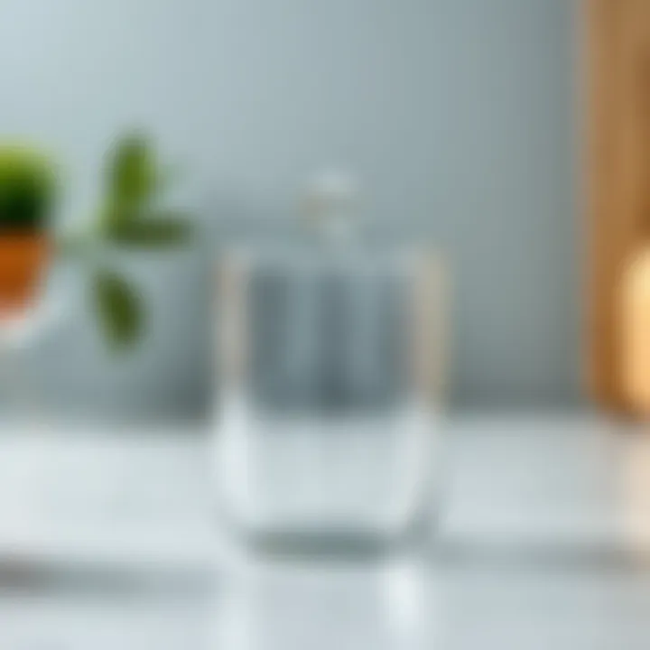 Elegant four-cup glass container showcasing its transparent design