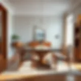 Elegant wooden dining set in a modern home setting