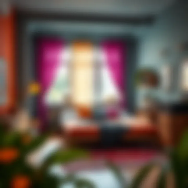 Vibrant Bedroom Aesthetics Colorful bedroom with effective use of space and decor