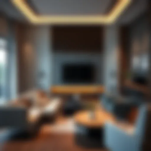 Modern Living Room Design Elegant living room showcasing modern design elements