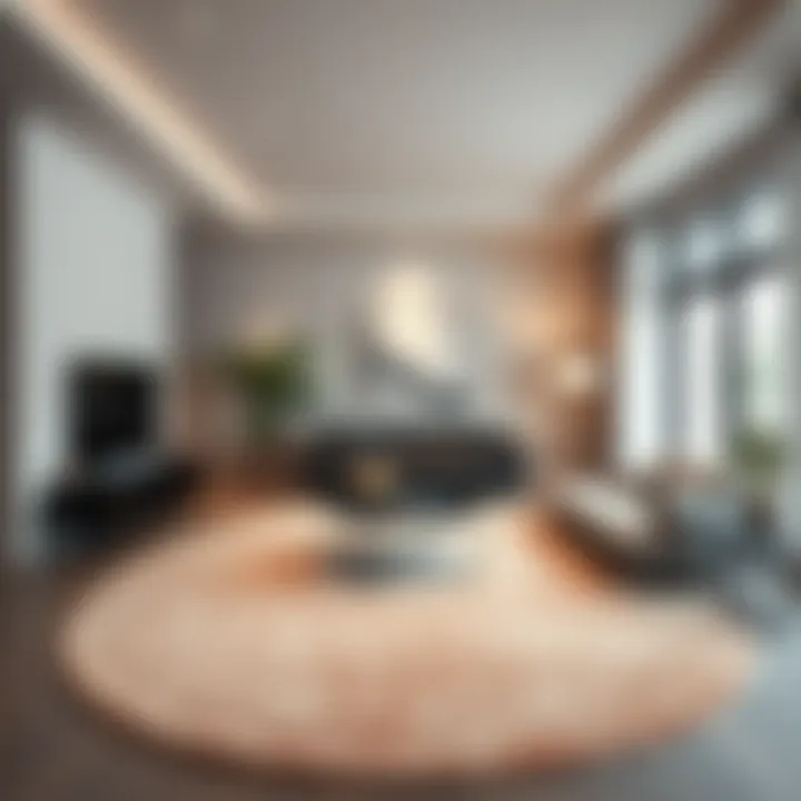 Elegant Ruggable Oval Rug in Modern Living Room Elegant Ruggable oval rug in a modern living room