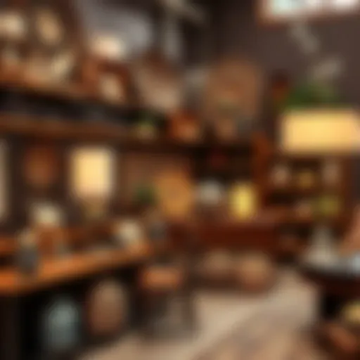 Artisan home decor pieces displayed in a stylish shop